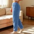 thumbnail image 3 of Timegard Winter Fuzzy Pajamas Pants for Women High Waist Elastic Bottom Sleepwear Casual Warm Comfy Trousers, 3 of 8