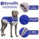 thumbnail image 3 of Abrigo para perros AOFITEE, impermeable, reflectante, de invierno, azul para perros, 3 of 5