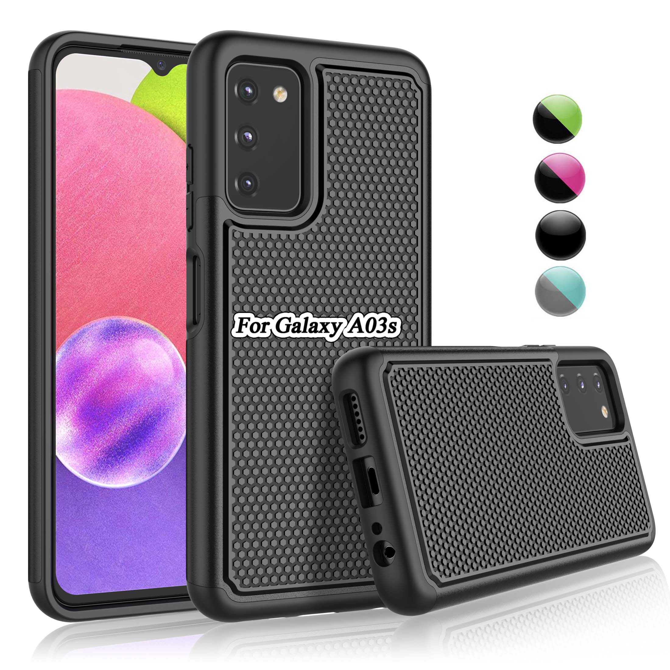 for Samsung Galaxy A03S Case Cover, Njjex Galaxy A03S Case Shock