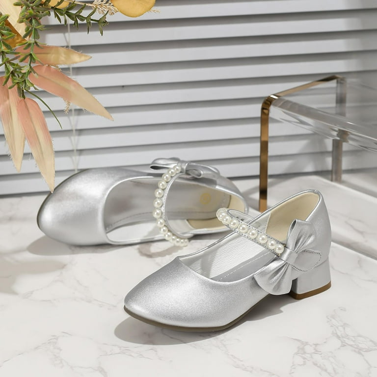 silver dress shoes for juniors Amazon.com | Girls Silver Dress Shoes for Girls Heels Mary Jane Little Big Glitter Pageant Dressy Wedding Flower Girl Zapatillas para Nias de Vestir Zapatos de Nia para Fiesta Size 11