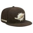 thumbnail image 3 of Men's New Era  Brown Miami Dolphins Choco Cord 59FIFTY Fitted Hat, 3 of 6