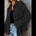 thumbnail image 4 of Camisas de con Botones para Mujer, Blusas de Larga Estilo Boyfriend, de Gran Tamaño. Negro XL, 4 of 7