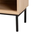 thumbnail image 6 of Baxton Studio Sherwin Brown and Black 1-Drawer End Table with Rattan Accent, 6 of 10