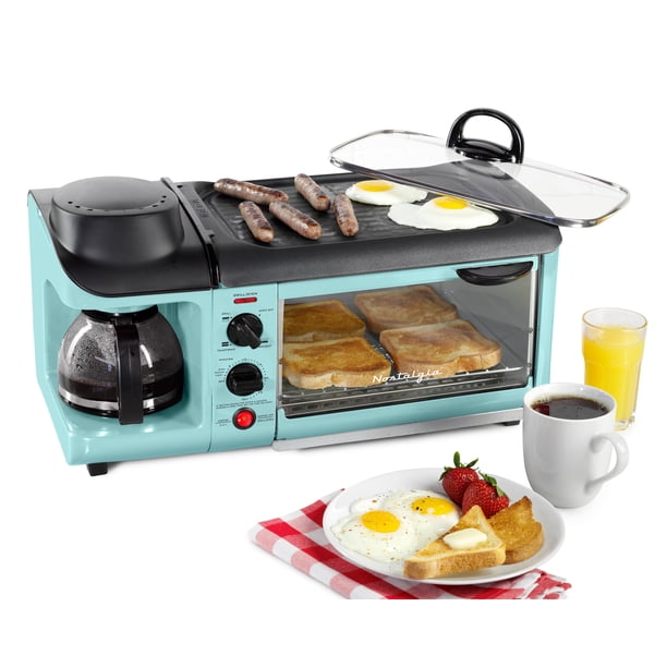 新品Nostalgia 3-in-1 Breakfast Station 輸入品 Nostalgia 3-in-1 Breakfast Station, Includes Coffeemaker, Toaster