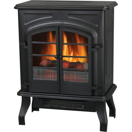 Electric Stove Heater 17 5 Matte Black Walmart Com