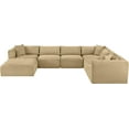 thumbnail image 6 of Meridian Furniture 7-Piece Camel Corduroy Performance Fabric Modular Sectional, 6 of 15