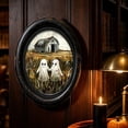 thumbnail image 7 of Framed Halloween Ghost Wall Art, Vintage Cute Ghost Wall Decor Painting, Artwork Poster Print Picture for Library Bedroom Living Room, 7 of 7