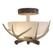 Rustic Ceiling LightCream Glass Semi Flush MountMaykoosh Collection