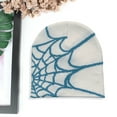 thumbnail image 4 of Twinkseal Halloween Knitted Winter Hat Spider Web Print Knitted Unisex Beanie Hat Halloween Party High Elasticity Anti-shrink Contrast Color Outdoor Resistant, 4 of 8