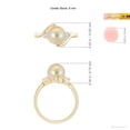 thumbnail image 5 of ANGARA Classic Golden South Sea Cultured Pearl Bypass Ring in 14K Yellow Gold for Women | June Birthstone, Birthday, Anniversary, Jewelry Gift for Women | Pearl Ring, 5 of 9