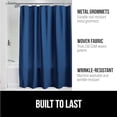 thumbnail image 2 of Waffle Shower Curtain, Thick Weighted Fabric, Wrinkle and Rust Resistant, Classic Hotel Quality Design, Heavy Duty Long Curtains for Bathroom Showers, Bath Tubs, Machine Wash, 72x72, Navy, 2 of 8