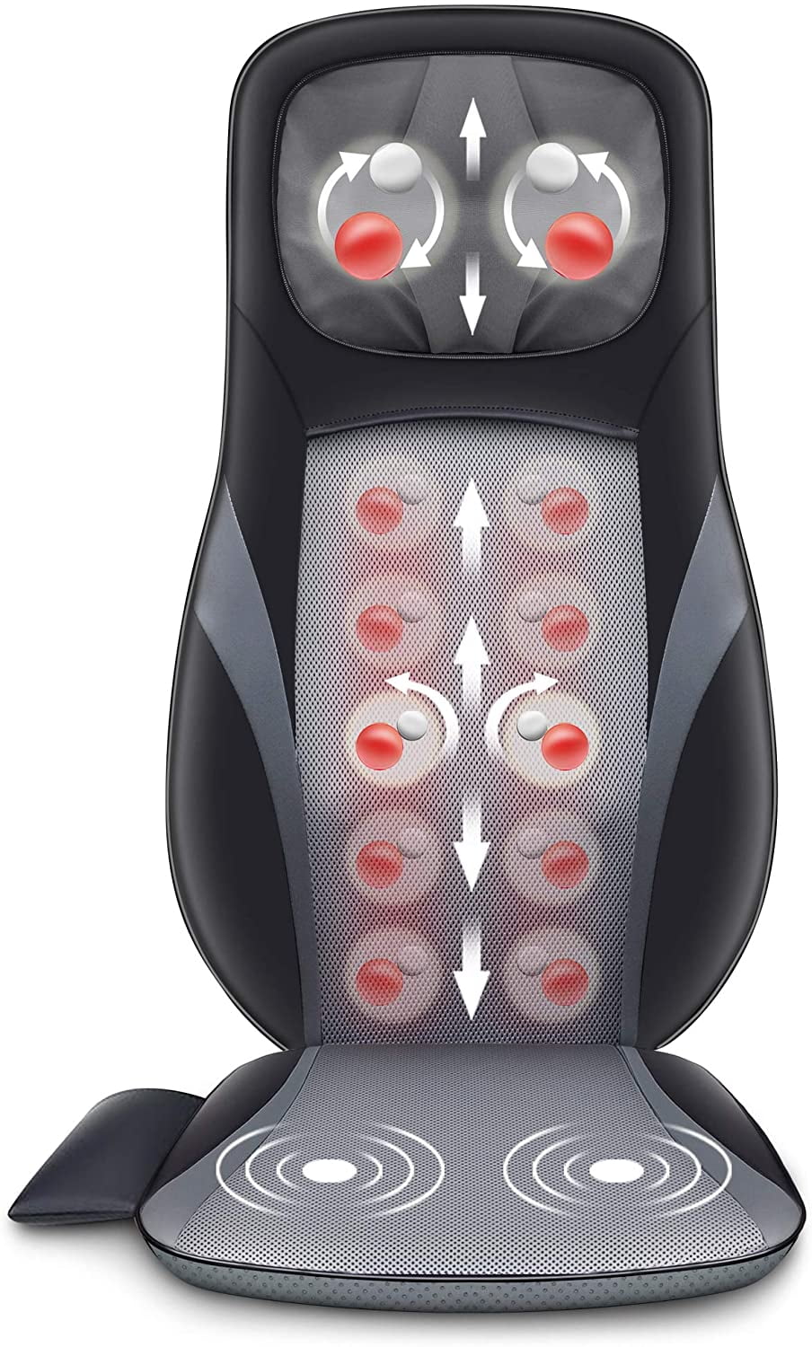 Snailax Shiatsu Back Massager With Heat Deep Kneading Massage Chair Pad With Adjustable Intensity Snailax Shiatsu Back Massager With Heat Deep Kneading Massage Chair Pad With Adjustable Intensity