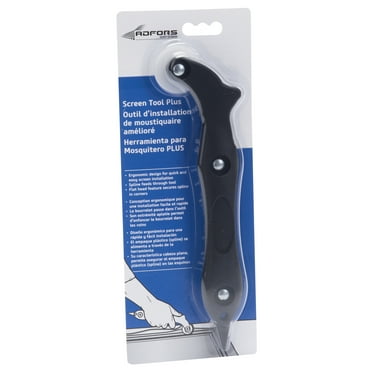Saint-Gobain ADFORS Screen Tool Plus, Window Screen Spline Roller, Plastic, Black, Length 11.05"
