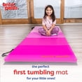 thumbnail image 2 of Antsy Pants Tumbling Mat – Gymnastics Mat, Easy to Clean, Sturdy, Foldable Tumbling Mat for Kids, Padded, Portable, Carrying Handle, Gymnastics Equipment for Activity Play, Pink Ombre, 2 of 6