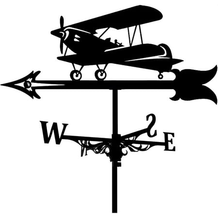 Airplane Weathervane Farmhouse Weather Vane, Garden Roof Mount, Wind ...