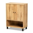 thumbnail image 2 of Baxton Studio Modern Contemporary Shoe Cabinet, Brown and Black, 41.9 lbs, 2 of 11