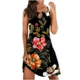thumbnail image 2 of Dyegold Sundresses for Women Casual Summer - Beach Dresses for Women Casual Summer Sleeveless Sundress Knee Length Midi Dress Boho Floral Vacation Tank Dress, 2 of 5