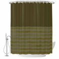 thumbnail image 2 of Shower Curtains for Bathroom, Olive Green Striped Waterproof Fabric Shower Curtain, Vintage Stripes Ombre Decorative Bathroom Curtain for Bathtub, 72"x72", No Hooks Included, 2 of 9