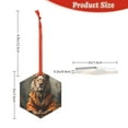 thumbnail image 3 of Zufioo Jungle Meditating Lion Print Large Acrylic Christmas Ornaments, Suitable for Christmas Tree Christmas Holiday Party Pendant Decorations-Hexagon, 3 of 7
