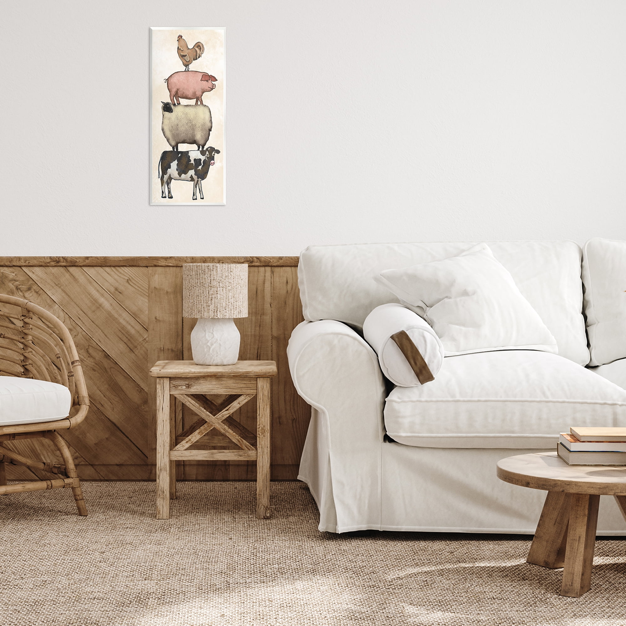 Stupell Industries All Together Vintage Farm Animals Wall Plaque Art, design by Leah Noel Art