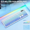 thumbnail image 4 of Restored AULA F108 PRO - Wireless Mechanical Keyboard with Screen&Knob,Hot Swappable Gaming Keyboard with 8000mAh Battery,Pre-lubed Switches,RGB Backlit,PBT Keycaps Creamy Sounding Computer Keyboards (Refurbished), 4 of 9