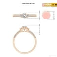 thumbnail image 3 of ANGARA Natural Three Stone Diamond Ring with in 14K Rose Gold for Women (Size-4.1mm| Color-I-J| Clarity-I1-I2) | April Birthstone, Birthday, Anniversary, Jewelry Gift for Women | Natural Diamond Ring, 3 of 8