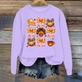 thumbnail image 2 of WEAIXIMIUNG Sweatshirts Courts pour Femmes Vintage Mode Hiver Féminine Imprimé Festif de Noël Col Rond, 2 of 3