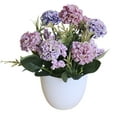 thumbnail image 2 of Travelwant Artificial Hydrangea Bouquet with Small Vase Fake Silk Variety Flower Balls Flowers Decoration for Table Home Party Office Wedding, 2 of 7