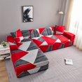 thumbnail image 3 of Funda de sofá elástica geométrica en forma de L, cubierta de sofá de esquina, sillón, 1/2/3/4 asientos para sala de estar, 1 unidad, 3 of 5