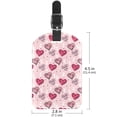 thumbnail image 6 of Square 2Pack PU Leather Valentine Love Hearts Cruise Luggage Tag with Privacy Cover and Name ID Tag for Travel Handbags Backpacks Luggage Tags, 6 of 6