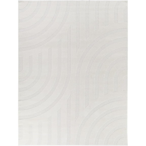 Balta Claribel Contempary Stripe Print Area Rug 5'3" x 7' - Cream
