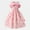Pink, variant on Girls Elegant Bow Tie Dye Dress Cute Layered Sleeveless Dresses Wedding Party Birthday Clothes for 8-13 Years