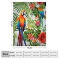 thumbnail image 4 of ONETECH Palm Leaves Throw Blanket Parrots Plush Blanket for Kids Boys Girls Tropical Exotic Birds Sherpa Blanket Hibiscus Flowers for Sofa Bed Couch, Colorful Room Decor Baby, 4 of 6