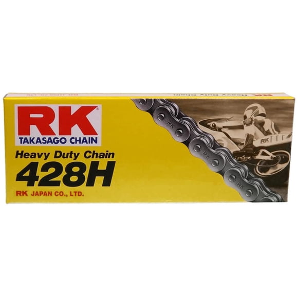RK Racing Chain M428H-140 (428 Series) 140-Links Standard Non O-Ring Chain with Connecting Link