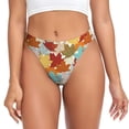 thumbnail image 1 of Balery Fall Maple Leaves Tangas de Algodón para Mujer con Estampado – Ropa Interior Sexy, Transpirable, G-string-X-Large, 1 of 6