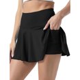 thumbnail image 1 of Falda de tenis plisada de talle alto bolsillo lateral de falda para el ocio, 1 of 8
