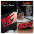 thumbnail image 6 of SaniMore for Samsung Galaxy S24 Ultra Stand Case, Armor Design Military-grade Drop Resistant Magnetic Car Mount Hidden Card Holder [Up to 2] Heavy Duty Protective Hybird Shockproof No-slip, Red, 6 of 7