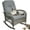 Gray, variant on 1 PC Rocking Chair Outdoor,Patio Furniture Modern Rattan Chair Conversation with Cushions & Glass Table for Garden,Backyard,Bistro.GREY