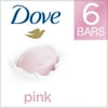 Dove Beauty Bar Gentle Skin Cleanser Pink More Moisturizing Than Bar Soap Moisturizing for Gentle Soft Skin Care 3.75 oz, 6 Bars