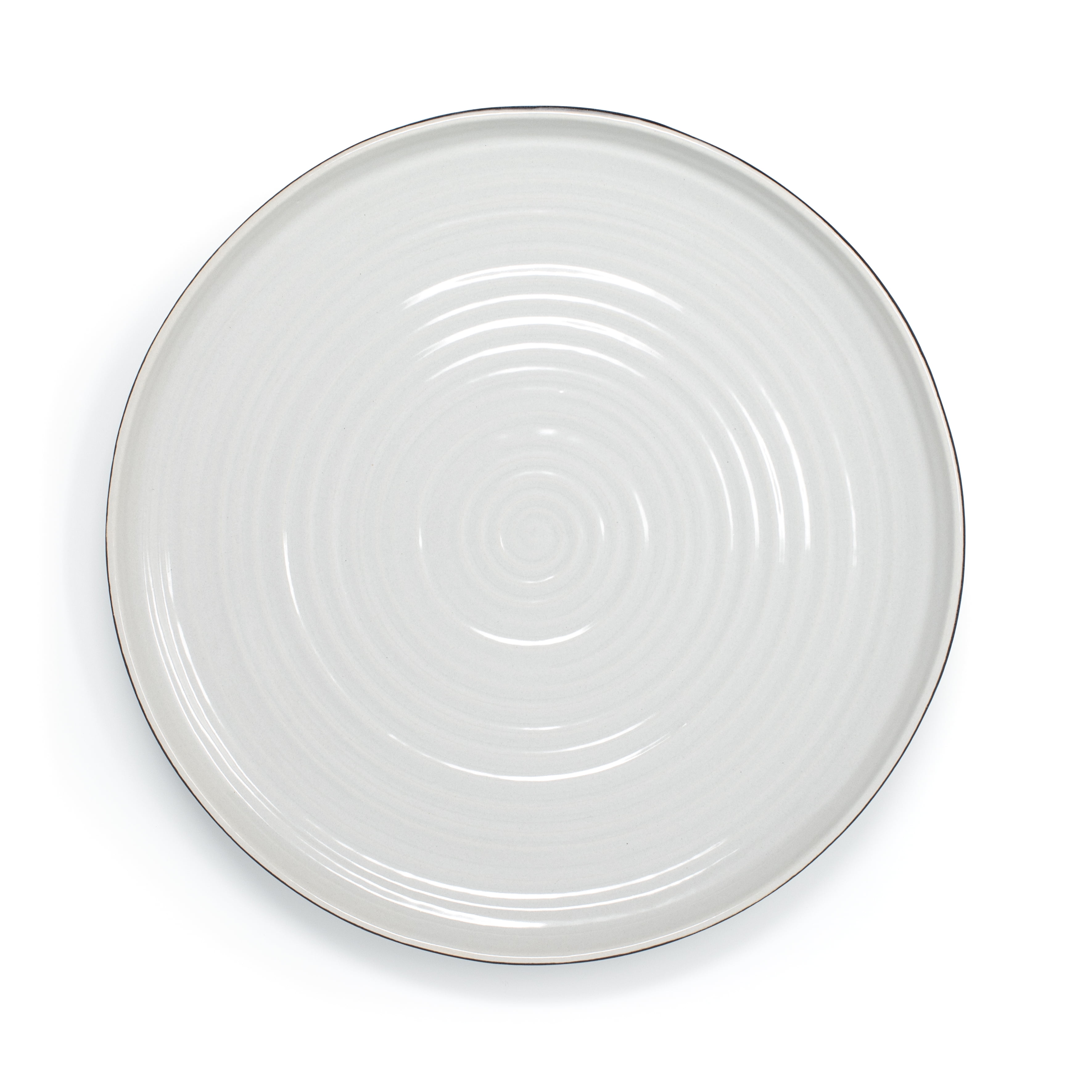 Assiette plate SAB Trent 10 pouces gris foncé