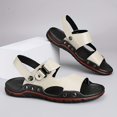 thumbnail image 2 of Elegantes sandalias de punta abierta para hombre, suela suave con diseño de correa para comodidad y antideslizante en la playa., 2 of 4