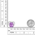 thumbnail image 5 of Gem Stone King 10K White Gold Purple Amethyst and Lab Grown Diamond Engagement Ring for Women | 7.64 Cttw | Octagon Checkerboard 14X10MM | Gemstone February Birthstone | Size 7, 5 of 5
