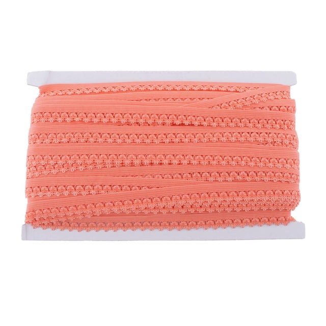 50 Yards Stretch Lace Stretch Ribbon for Wedding Decorations, Gift Wrapping Orange