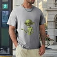 thumbnail image 4 of Hanmun Men's Y18K Alien T-Shirts Short Sleeve Cotton Round Crew Neck 2XL T-Shirt Moisture Wicking Gray USA, 4 of 9