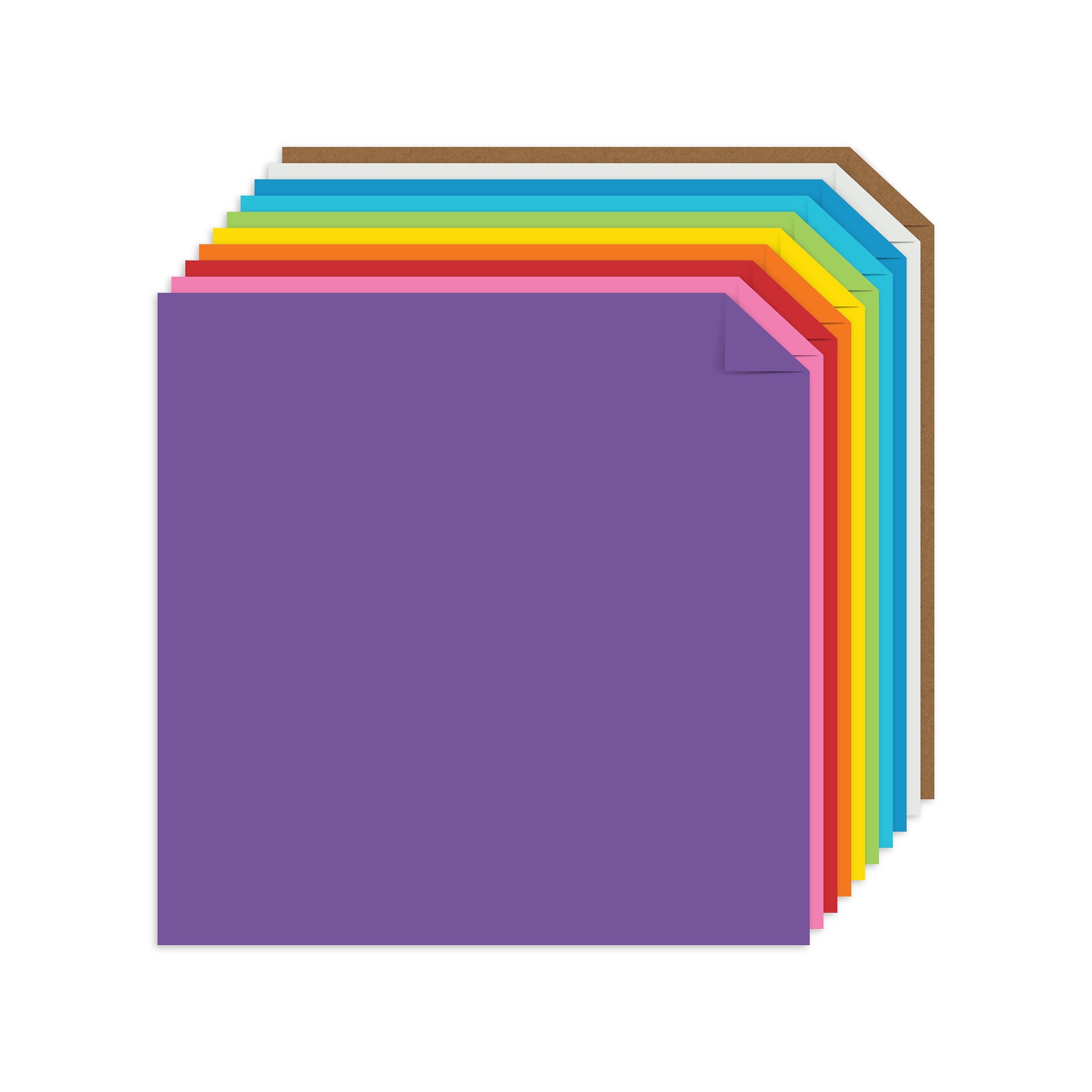 Astrodesigns Cardstock, Delightful 10-Color Assortment, 12" x 12", 65 lb./176 gsm, 100 Sheets (91039)