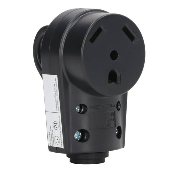 RV Female Plug 30 AMP Good Conductivity Stable Structure RV Receptacle with Ergonomic Handle