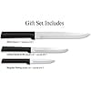 Rada Cutlery 3-Piece Housewarming Knife Gift Set, Black Handles