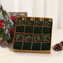 KCEHTA Christmas Tree Ornaments Velvet Balls Pack of 16 Velvet Christmas Balls Flocked Christmas Tree Ball Ornaments Shatterproof Velvet Christmas Ornaments for Christmas Tree Decorations