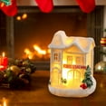 thumbnail image 5 of Christmas Village Houses Decorations, Light Up Resin Xmas Cabin Decor, Farmhouse Winter Village Collectible Buildings Figurines with Lights for Holiday Xmas Decor, 5 of 8