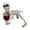 C, variant on Skeletons for Halloween Tabletop Decoration Prone Skeleton Figurine holding Wine Glass Gothic Room Ornaments Spooky Halloween Decorations Indoor Party Centerpiece